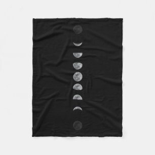 Lunar Måne Phases Celestial Fleecefilt