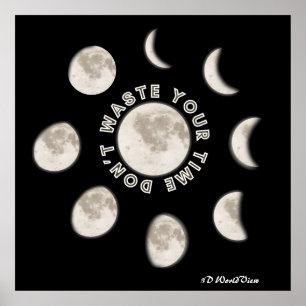 Lunar Måne Phases moderna Poster