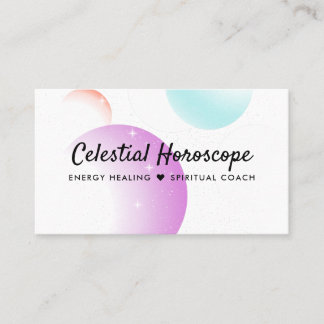 Lunar Måne Phases Reiki Practier Celestial Visitkort