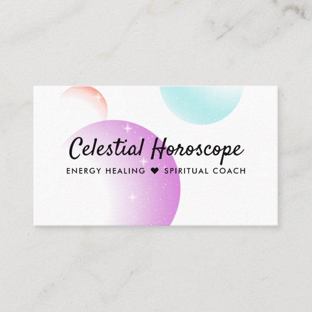 Lunar Måne Phases Reiki Practier Celestial Visitkort (Framsida)