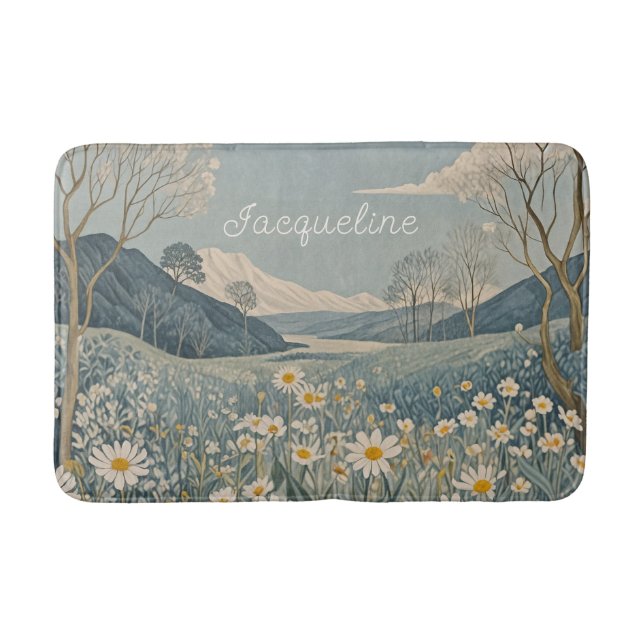 Lunar Meadow Personlig Badrumsmatta (Framsidan)