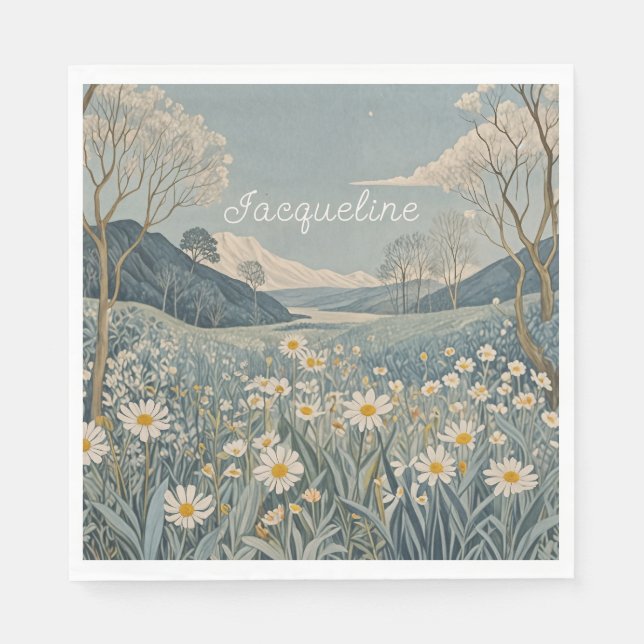 Lunar Meadow Personlig Pappersservett (Framsidan)