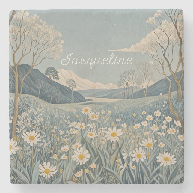 Lunar Meadow Personlig Stenunderlägg (Framsidan)