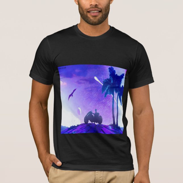 - Lunar Mirage – Palestinsk digital konst T-shirt (Framsida)