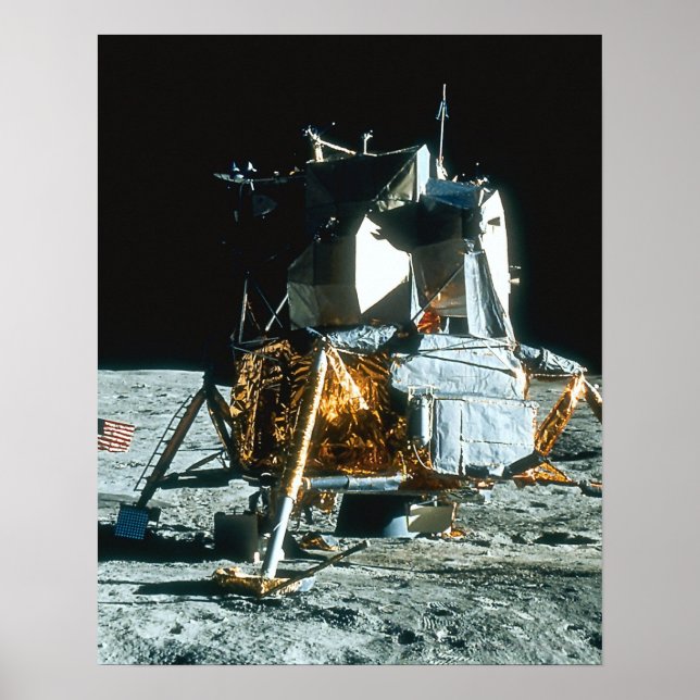 Lunar Module på Måne Poster (Framsidan)