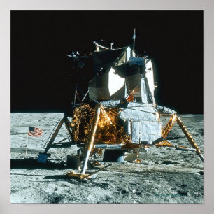 Lunar Module på Måne Poster