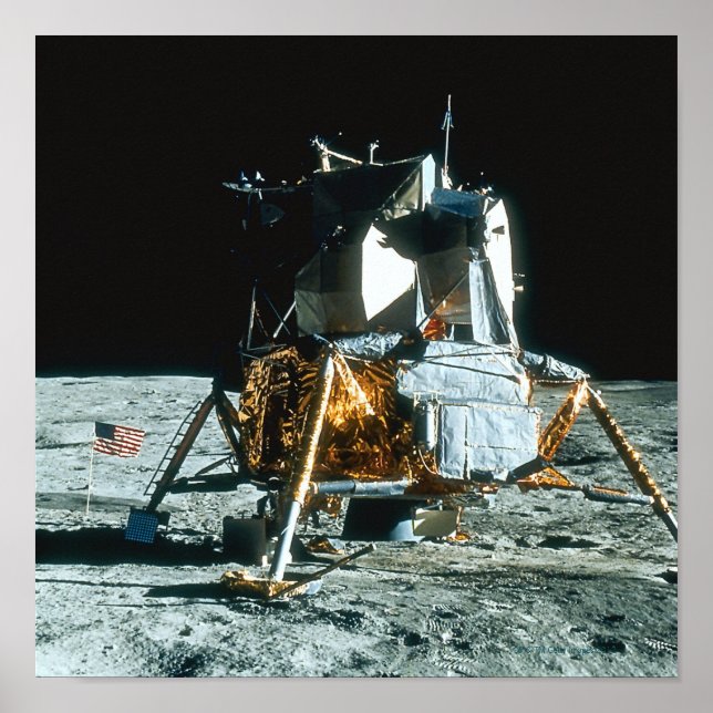Lunar Module på Måne Poster (Framsidan)