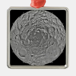 Lunar mosaik av den södra polara regionen av Met Julgransprydnad Metall