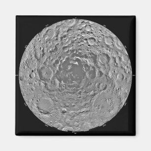 Lunar mosaik av den södra polara regionen av Met Magnet