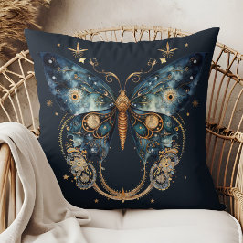 Lunar Moth - Celestial Witchmas Throw Pillow Kudde