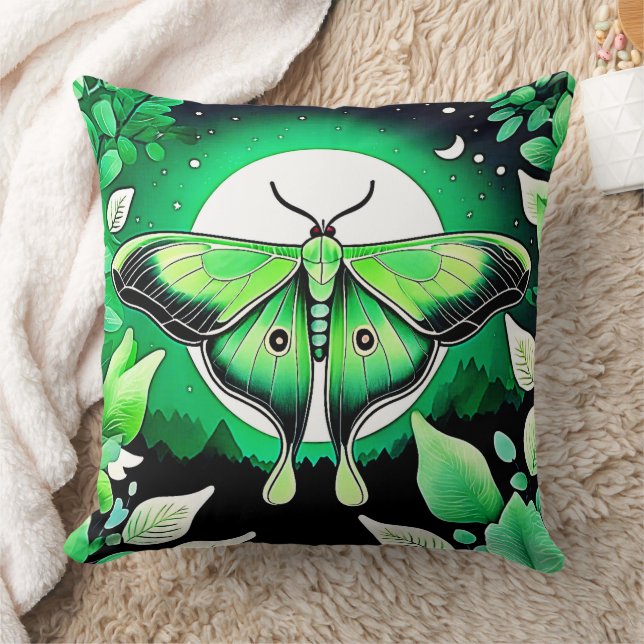 Lunar Moth Night Kudde (Filt)