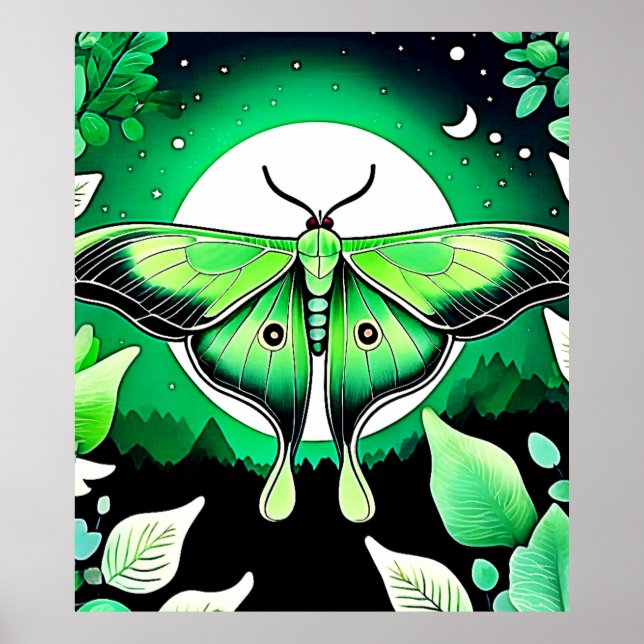 Lunar Moth Night Poster (Framsidan)
