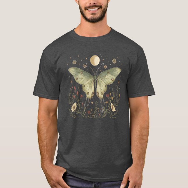 Lunar Moth under måndagsljus T Shirt (Framsida)