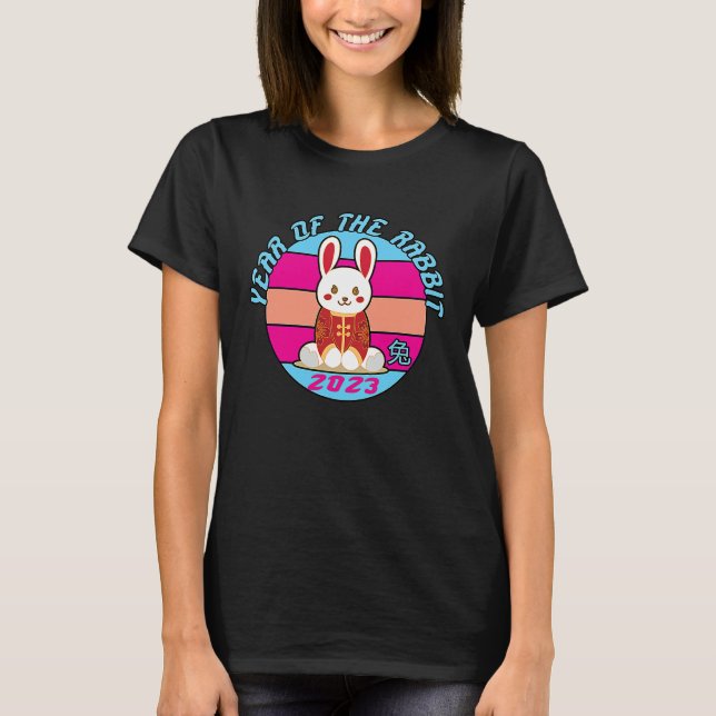 Lunar New Year 2023 Year of the Rabbit 2023 T Shirt (Framsida)