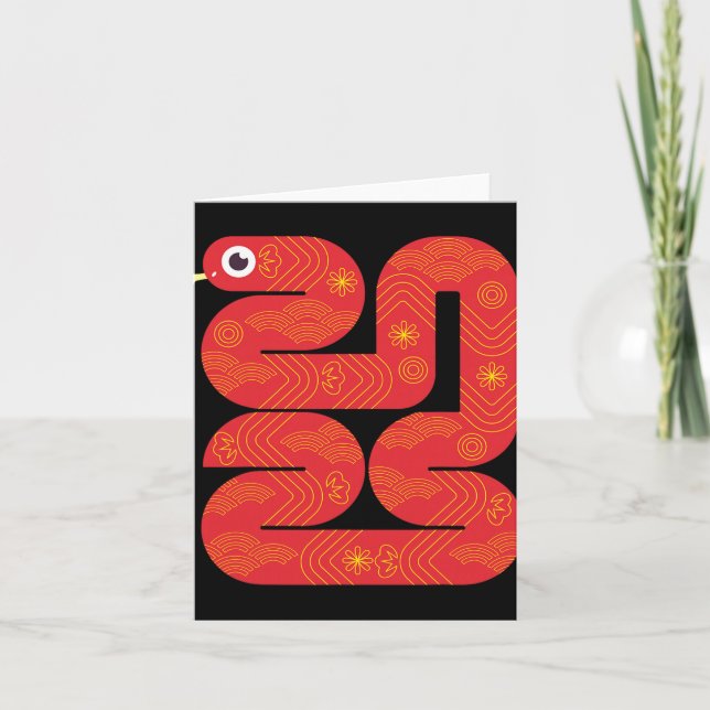 Lunar New Year 2025 - Ormens år  Kort (Framsida)