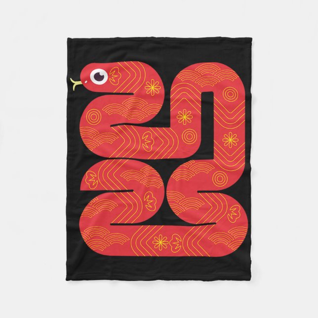 Lunar New Year 2025 - Year Of The Snake  Fleecefilt (Framsidan)