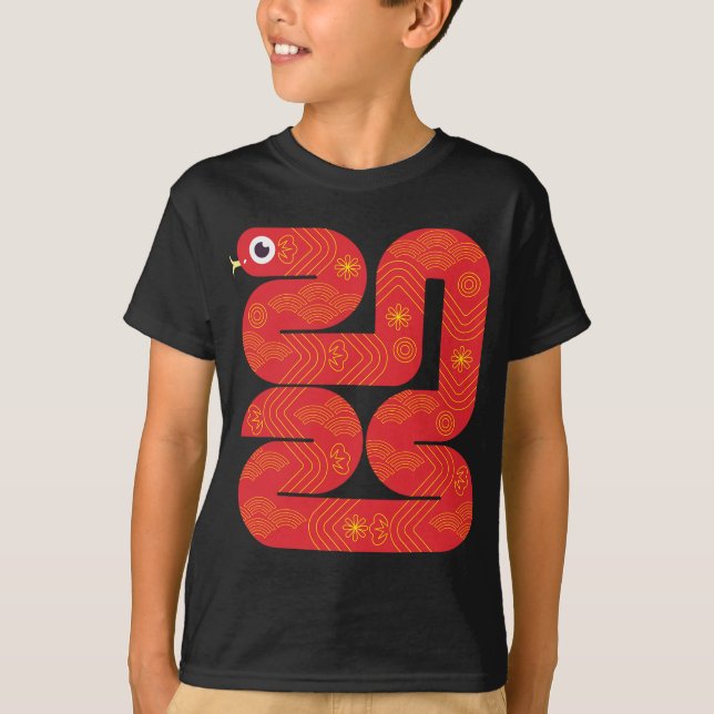 Lunar New Year 2025 - Year Of The Snake  T Shirt (Framsida)