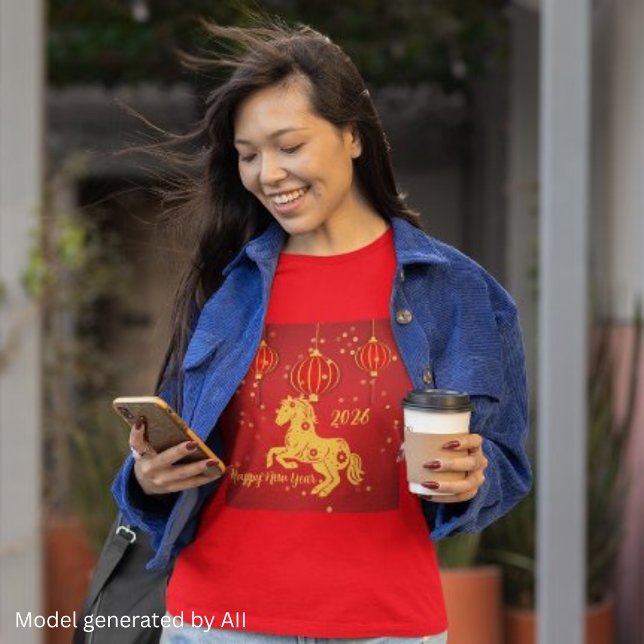 Lunar New Year 2026 | Året för Häst T Shirt (Skapare uppladdad)