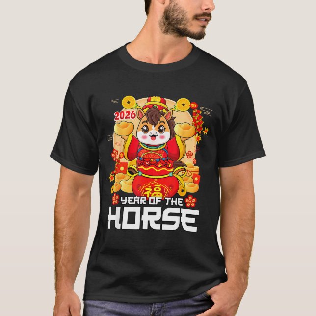 Lunar New Year 2026 Year Of The Horse Chinese New  T Shirt (Framsida)