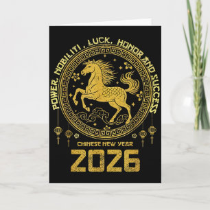 Lunar New Year 2026 Zodiac Häst Kollektion Kort