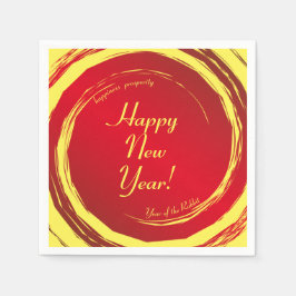 Lunar New Year Happity Prosperity Harmony Pappersservett