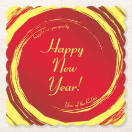 Lunar New Year Happity Prosperity Harmony Underlägg Papper