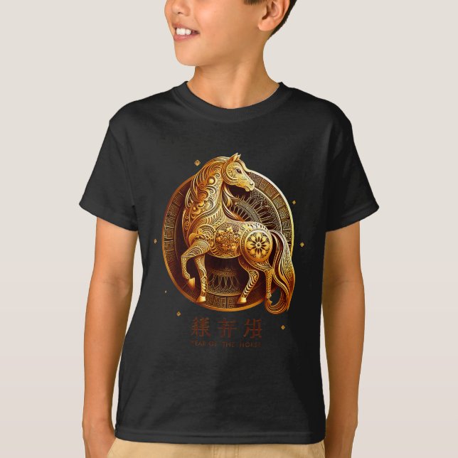 Lunar New Year Happy Chinese New Year Of The Horse T Shirt (Framsida)