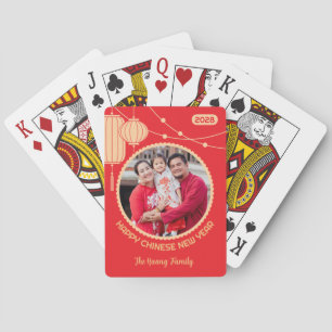 Lunar New Year Lykta Foto Poker Kort Casinokort