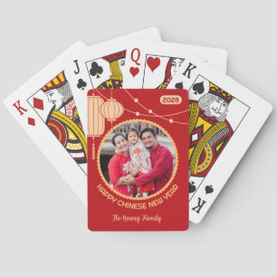 Lunar New Year Lykta Foto Poker Kort Casinokort
