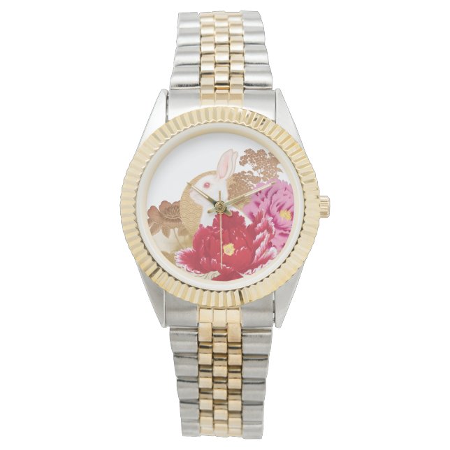 Lunar New Year Rabbit & Camellia Watch Armbandsur (Framsida)