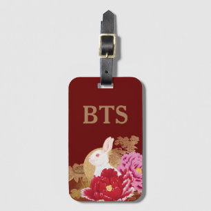 Lunar New Year - Red Guld Rabbit Luggage Tag Bagagebricka