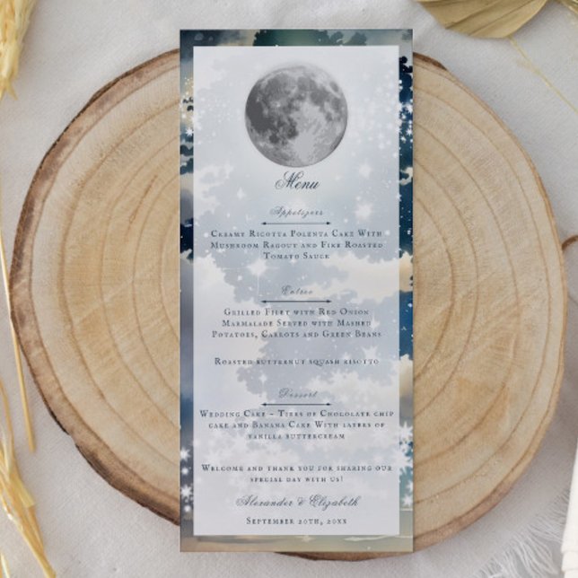 Lunar Night Himmel Bröllop Meny (Lunar Night Sky Wedding Menu)