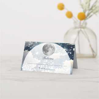 Lunar Night Himmel Bröllop Placeringskort