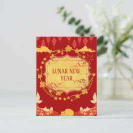 Lunar Nya året Firande: En glädjens natt Helg Vykort