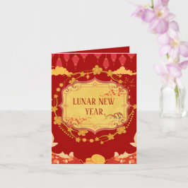 Lunar Nya året Firande: En glädjens natt Kort