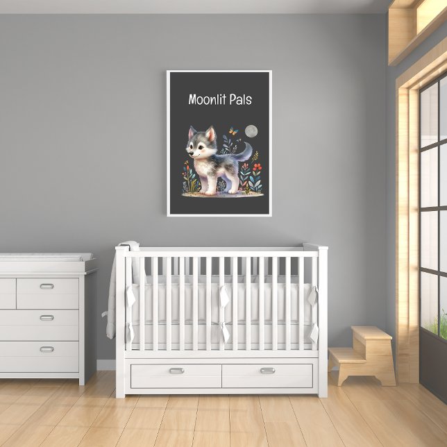 Lunar Pals - Baby Wolf Poster (Skapare uppladdad)