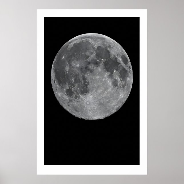Lunar Phases Konsttryck Triptyk Skandinavisk måne Poster (Framsidan)