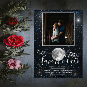 Lunar Photo Save Date Inbjudan