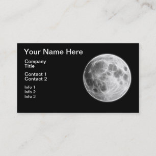 Lunar planetjordklot för fullmåne visitkort