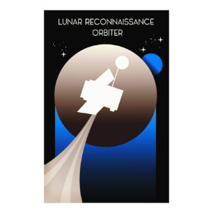 Lunar Reconnaissance Orbiter Space Art Fototryck