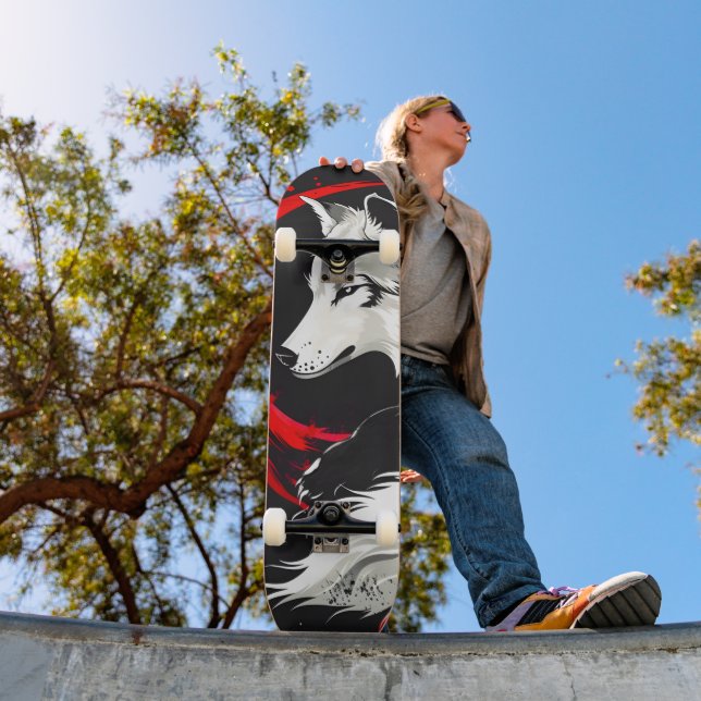 Lunar Red White Varg Mini Skateboard Bräda 18,5 Cm (Utomhus 1)