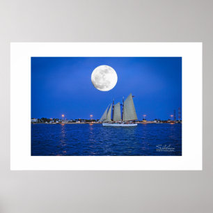 Lunar Schooner—Nyckel Väster, FL Poster