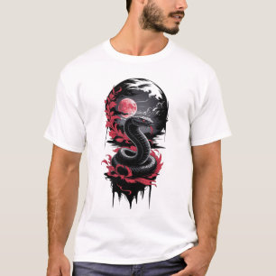 Lunar Serpent - Guardian of the Blood Måne T Shirt