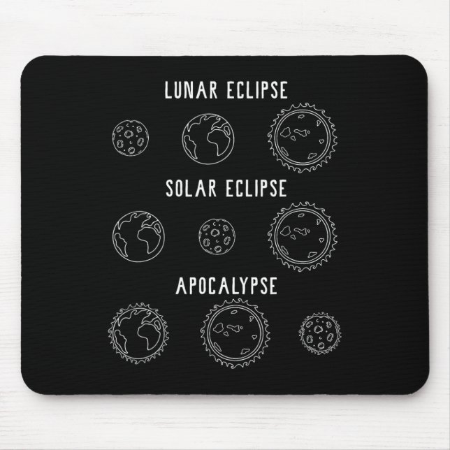 Lunar Solar Eclipse Apocalypse Astronomy Nerd Scie Musmatta (Framsidan)