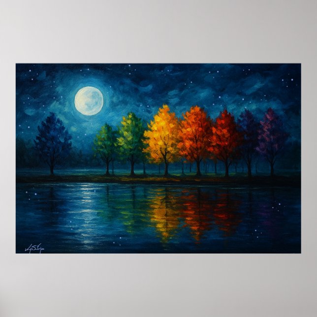 Lunar Spectrum Landscape Poster (Framsidan)
