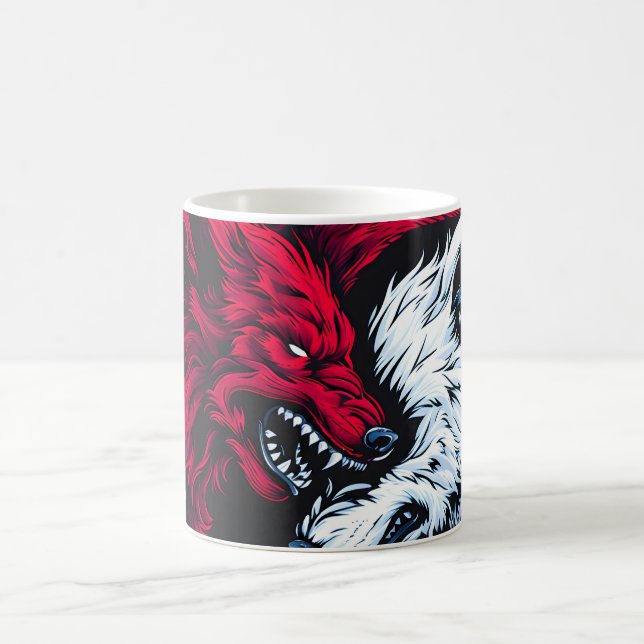 Lunar-Varg med dubbla Vilder Kaffemugg (Center)