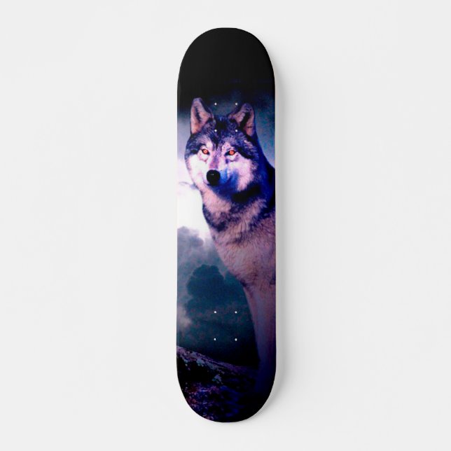 Lunar varg mini skateboard bräda 18,5 cm (Framsida)