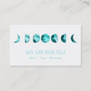 *~* Lunar Vax Wan Fullt TURQUOISE BLUE Måne Phase Visitkort