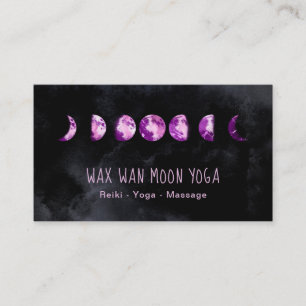 *~* Lunar Vax Wan Fullt Violet Lila Måne Phases Visitkort