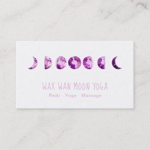 *~* Lunar Vax Wan Fullt Violet Måne Phases Visitkort